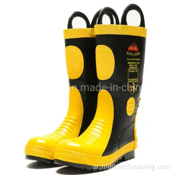 الصلب إصبع القدم ومربع نعل النار في مكافحة السلامة السلامة عمل حذاء أمطار أحذية مطاطية للأحذية